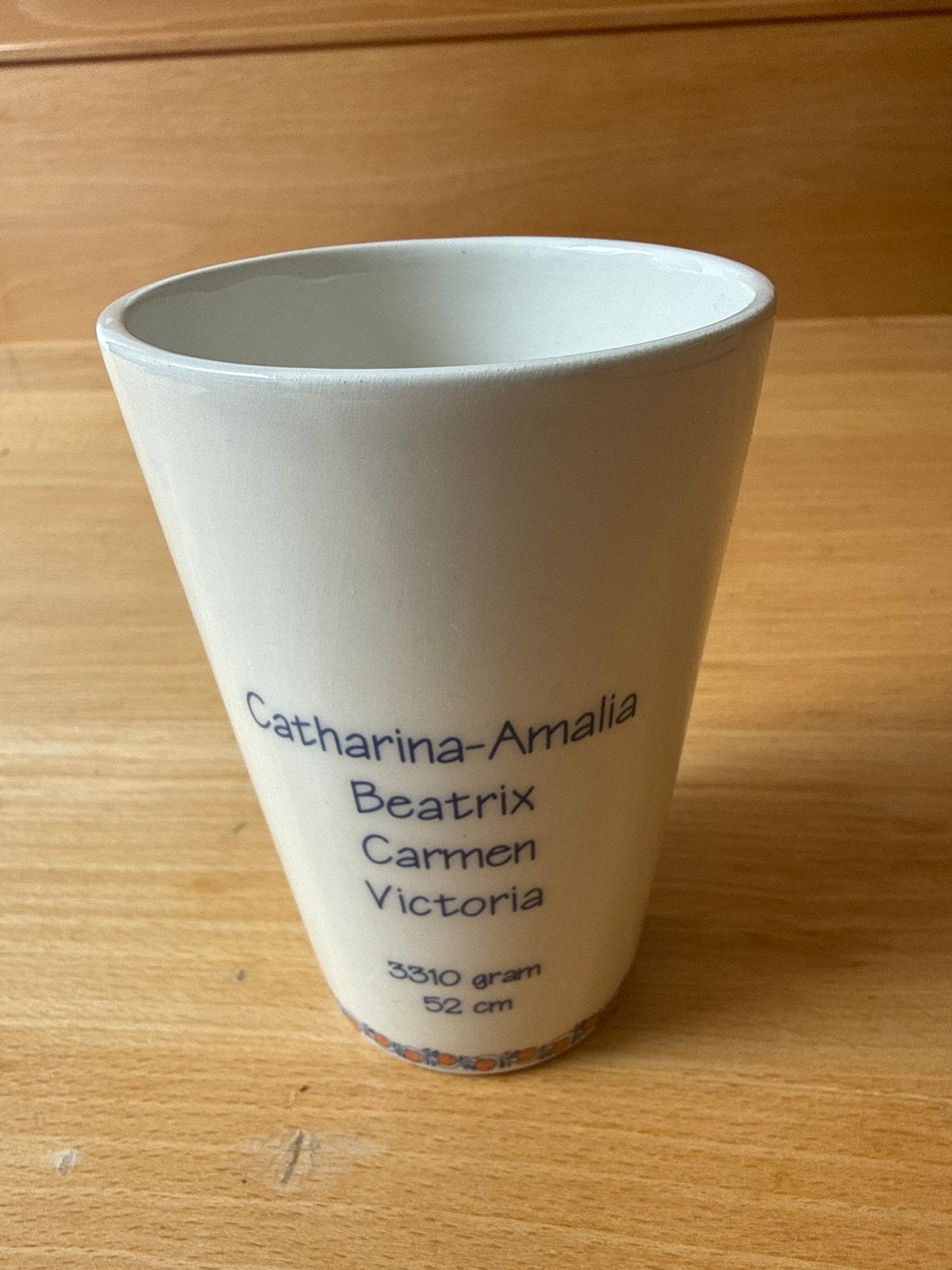 Geboortebeker Prinses Amalia - Schoonhoven Keramiek, Verzamelen, Ophalen of Verzenden