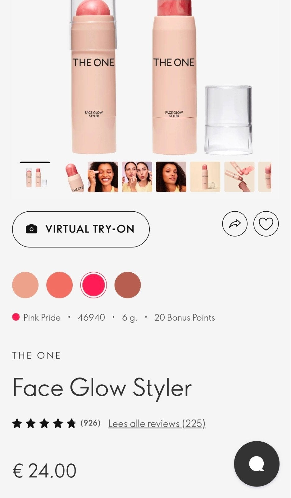 Oriflame The ONE Face Glow Styler 3-in-1 Ogen Wangen Lippen, Ophalen of Verzenden, Nieuw, Roze