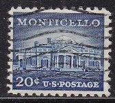 4019 – USA michel 669A gestempeld , Monticello , residentie, Postzegels en Munten, Postzegels | Amerika, Verzenden, Gestempeld