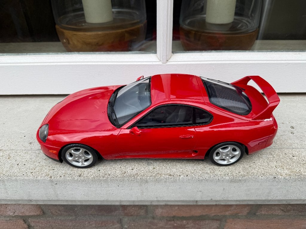 1:12 Toyota Supra Mk4 rood 1996 Otto Models G084 *LAKFOUT*, Hobby en Vrije tijd, Modelauto's | 1:5 tot 1:12, Auto, Ophalen of Verzenden