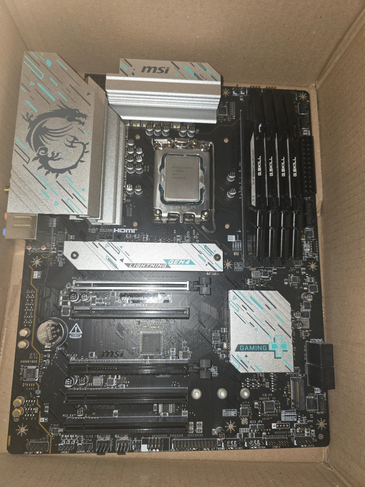 12900kf + MSI B760 GAMING PLUS WIFI DDR4, Computers en Software, Ophalen of Verzenden, Zo goed als nieuw, ATX, DDR5