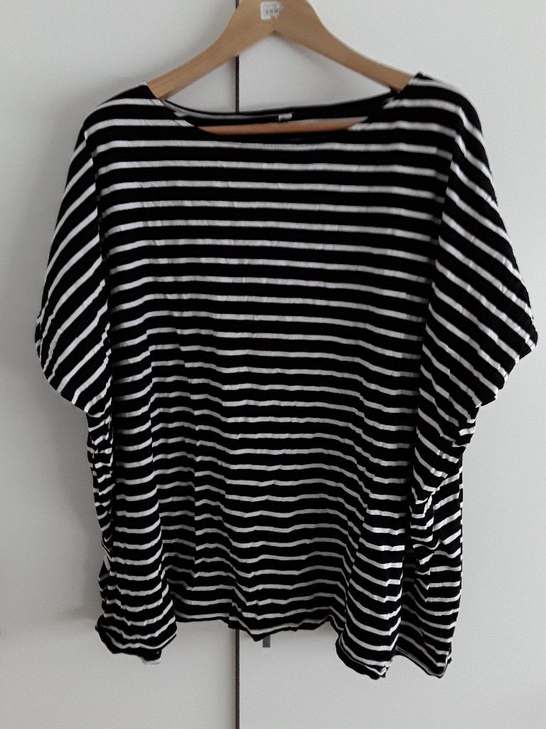 Vero Moda Zwart/Wit Gestreepte Oversized Top Maat M, Maat 38/40 (M), Vero Moda, Zwart, Ophalen of Verzenden