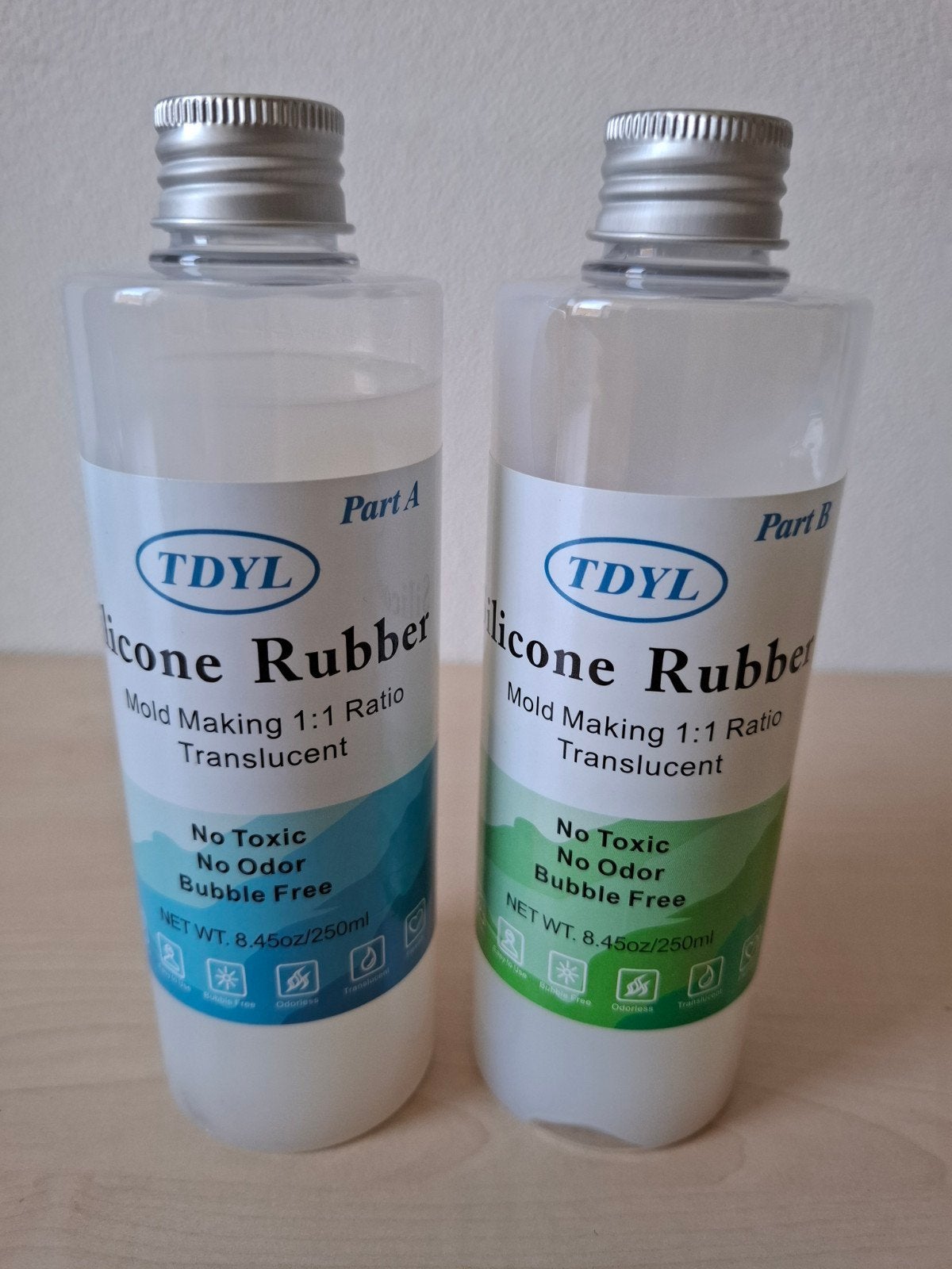 Siliconen Rubber A+B voor Gietmallen - 2x250ml - Geurloos &, Ophalen of Verzenden, Nieuw