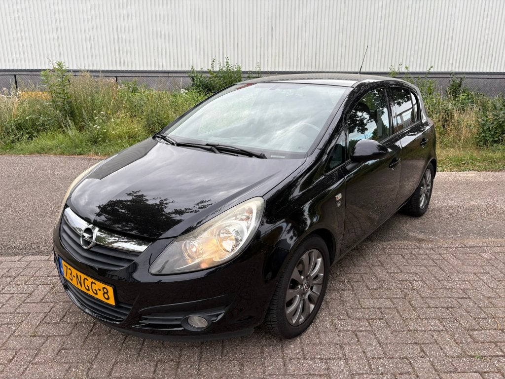 Opel Corsa 1.4 16V 5D 2010 Zwart / Trekhaak / Airco, Auto's, Opel, Voorwielaandrijving, 1398 cc, 4 cilinders, 100 pk