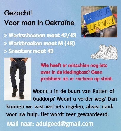 Gratis! Gezocht voor man in Oekraïne - werkbroeken maat M, Ophalen of Verzenden, Zo goed als nieuw, Heren, Broek