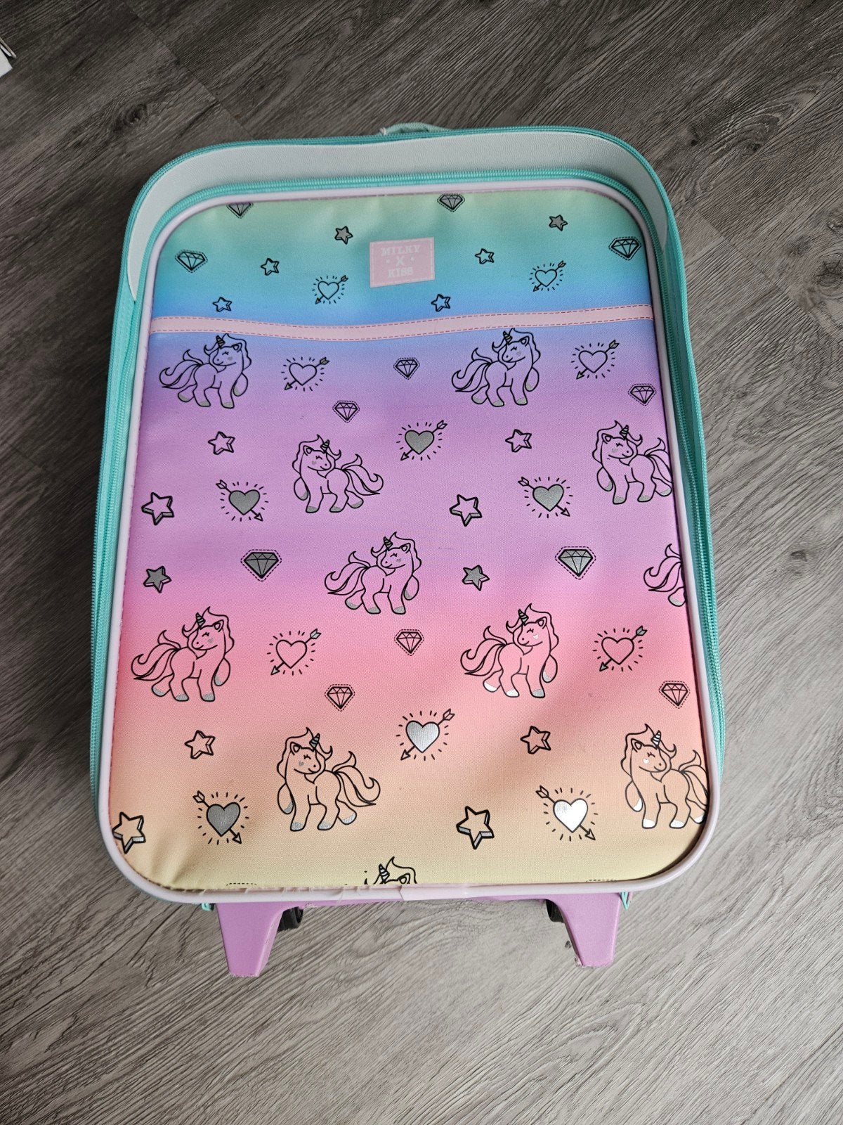 Eenhoorn trolley koffer voor kinderen, Ophalen, Uitschuifbare handgreep, Gebruikt, Minder dan 40 cm