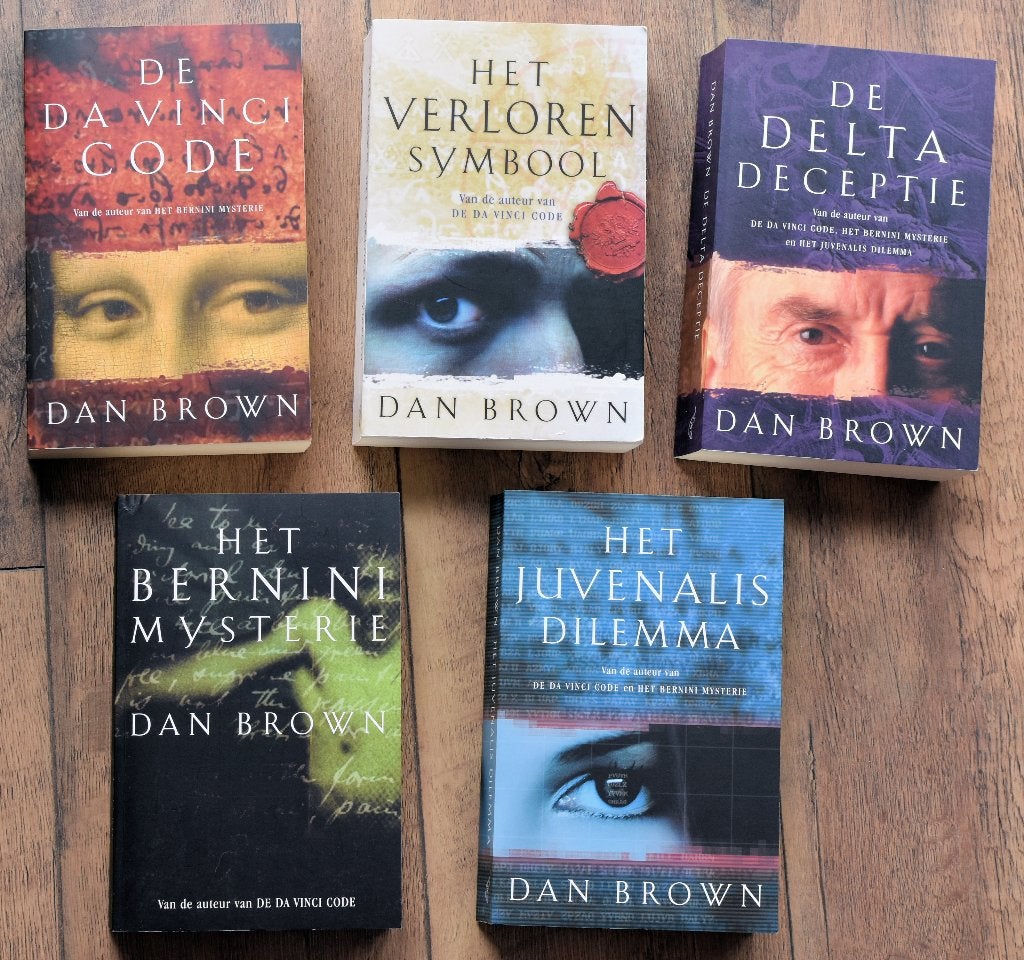 Dan Brown, 5 boeken, Boeken, Ophalen of Verzenden, Zo goed als nieuw, Dan Brown