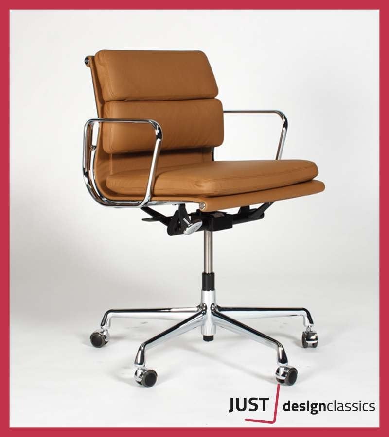 Eames Vitra ea 217 Camel Leder Chroom NIEUW, Niet ingevuld, Overige kleuren, Niet ingevuld, Nieuw