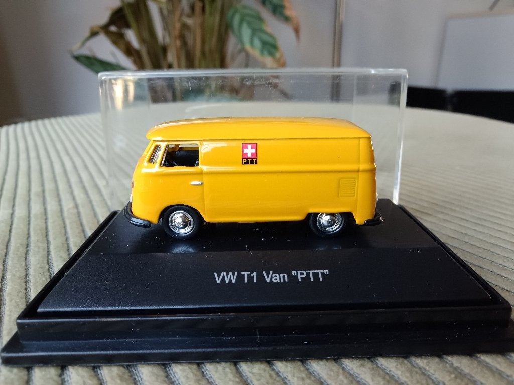 Schuco 1:87 VW T1 bus PTT, Ophalen of Verzenden, Zo goed als nieuw, Bus of Vrachtwagen, Schuco