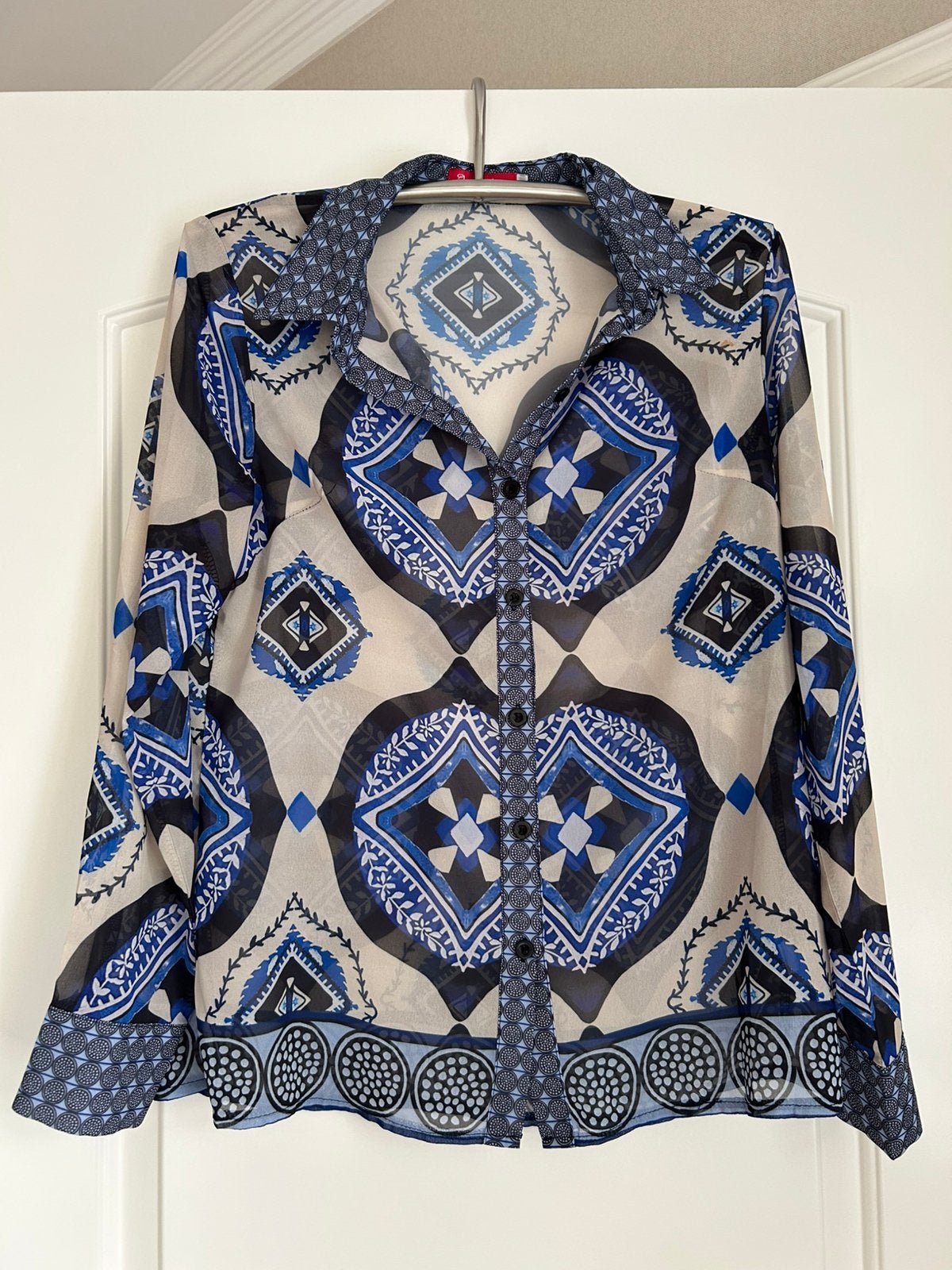 Mooie transparante blouse, Ophalen of Verzenden, Zo goed als nieuw, Maat 38/40 (M)