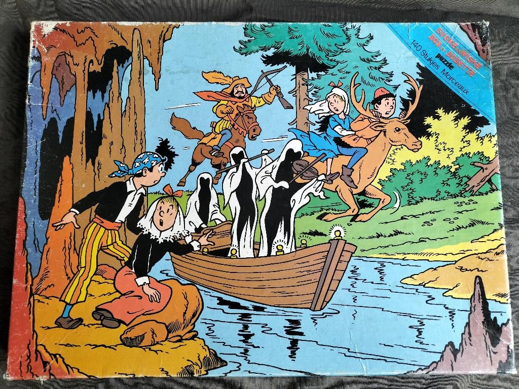 Retro Suske en Wiske puzzel / 140 stukjes, Ophalen of Verzenden, Meer dan 50 stukjes, Zo goed als nieuw, 6 jaar of ouder