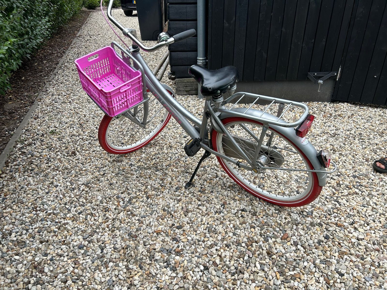 Leuke zilverkleurige cortina fiets 24 inch, Ophalen, Gebruikt, Terugtraprem, 20 inch of meer