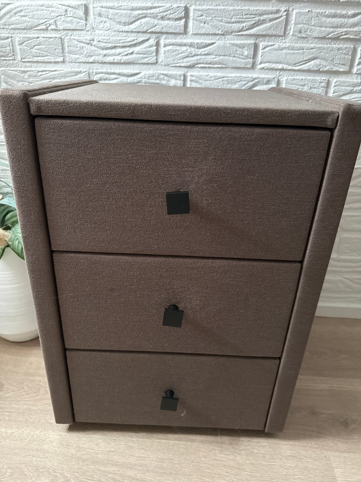 Bruin stoffen ladenkastje, Ophalen, Overige materialen, Minder dan 50 cm, Gebruikt