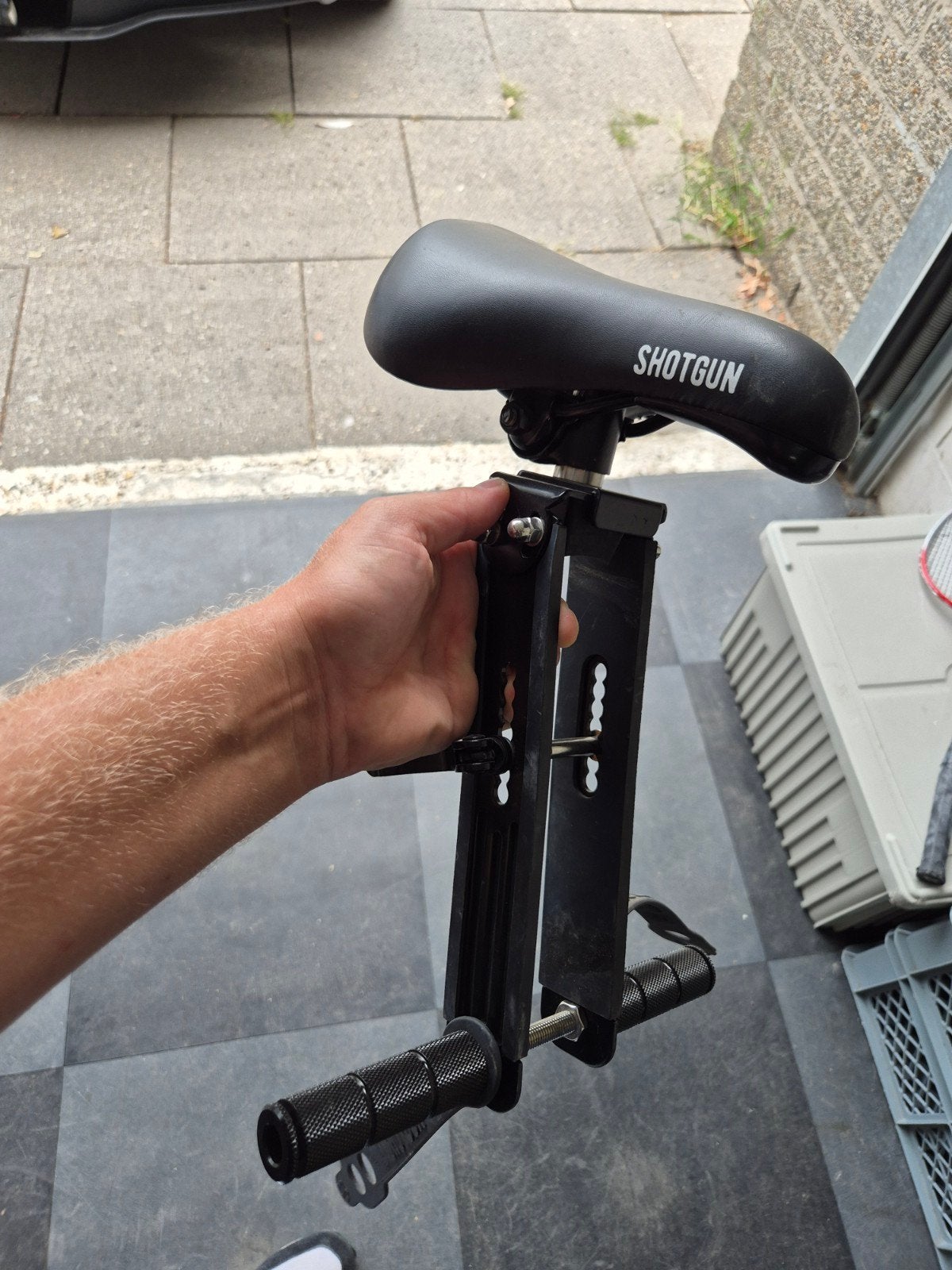 Shotgun kinderzitje voor mountainbike, Voorzitje, Shotgun, Ophalen, 15 t/m 25 kg