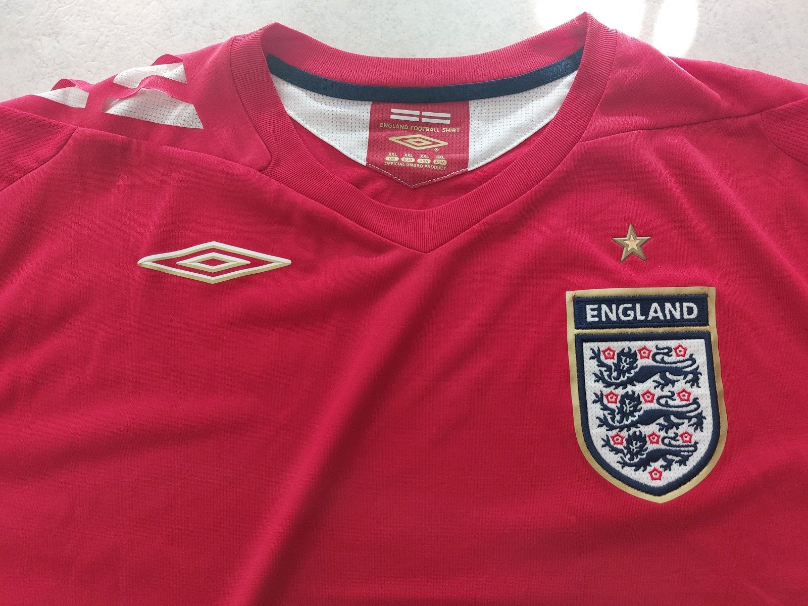 Engeland voetbalshirt Umbro rood XXL, Overige maten, Ophalen of Verzenden, Zo goed als nieuw, Voetbal