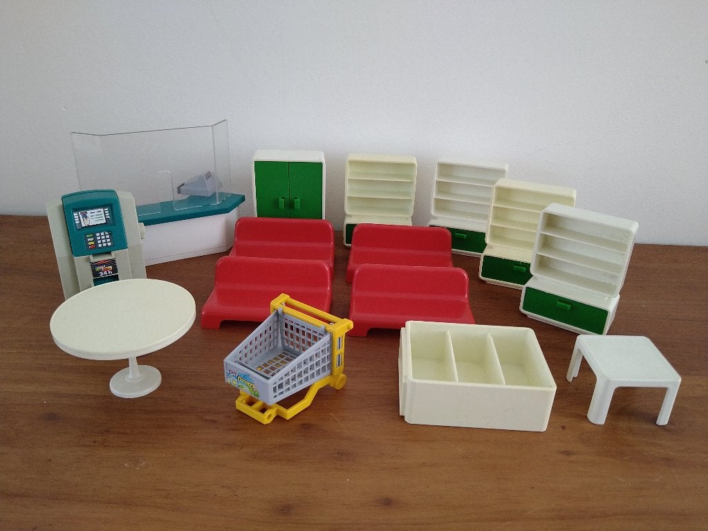 Playmobil Vintage Meubels Set banken kasten geldautomaat., Ophalen of Verzenden, Gebruikt