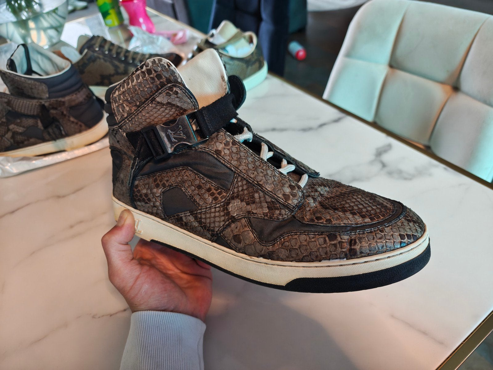 Louis Vuitton Python leren sneakers maat 42, Kleding | Heren, Schoenen, Overige kleuren, Ophalen of Verzenden, Sneakers of Gympen
