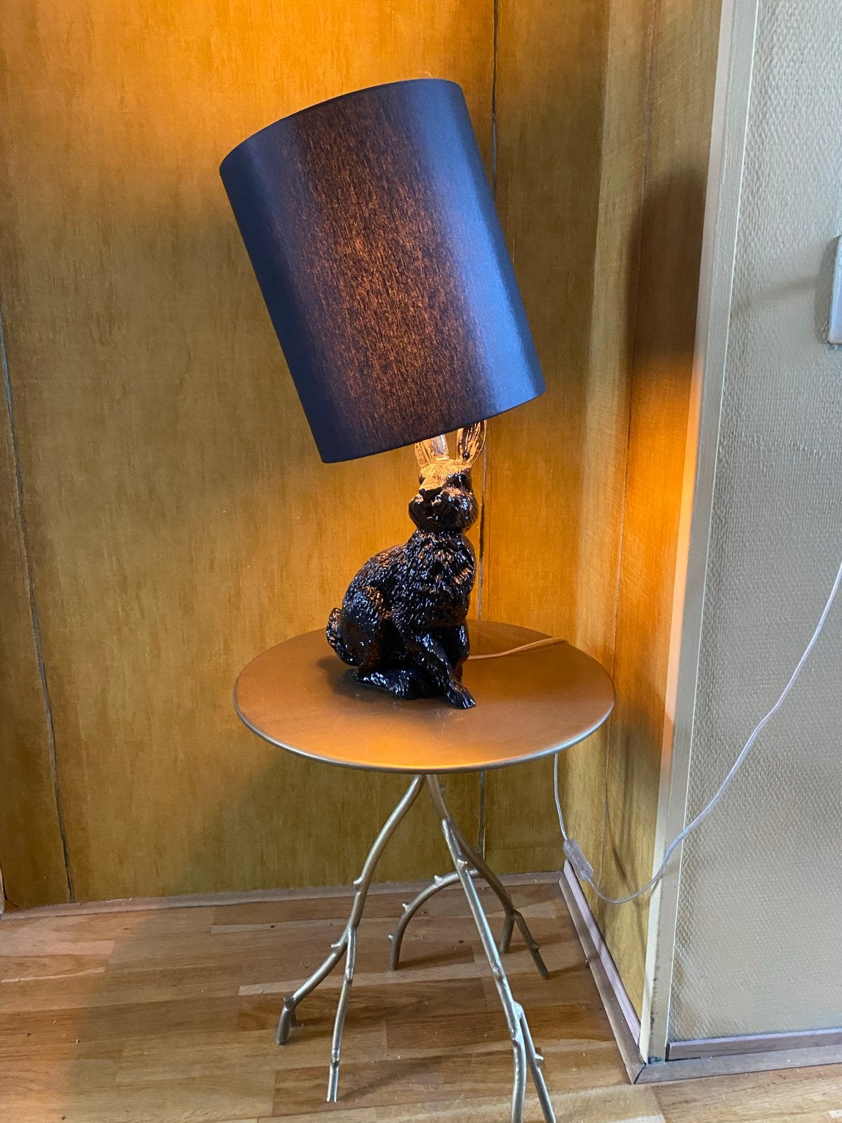 Replica Moooi Rabbit Tafellamp - Zwart Design, Figuurlamp, Overige merken, Zo goed als nieuw, Zwart