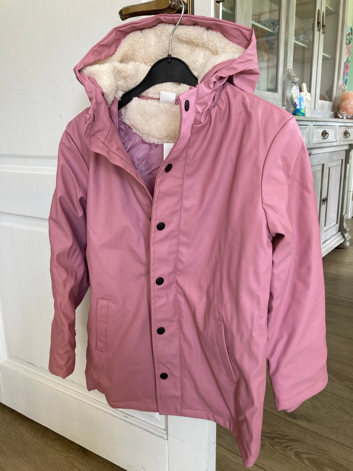Roze regenjas met teddy voering voor kinderen, Ophalen of Verzenden, Nieuw, Meisje