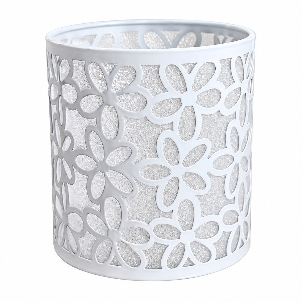 Witte decoratieve bloemenlamp / sfeerlamp, Kunststof, Nieuw, Wit, Ophalen of Verzenden
