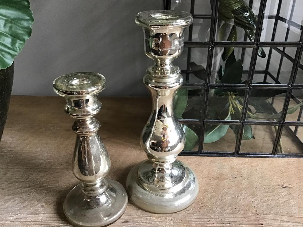 2 STUKS ANTIEKE “ARMELUIS ZILVEREN KANDELAARS”, Ophalen of Verzenden