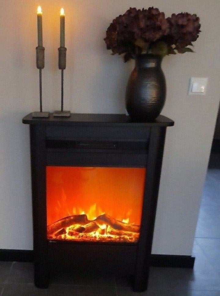 sfeerhaard elektrisch ook met verwarming, Ophalen, Zo goed als nieuw, Vrijstaande haard, Elektrische haard