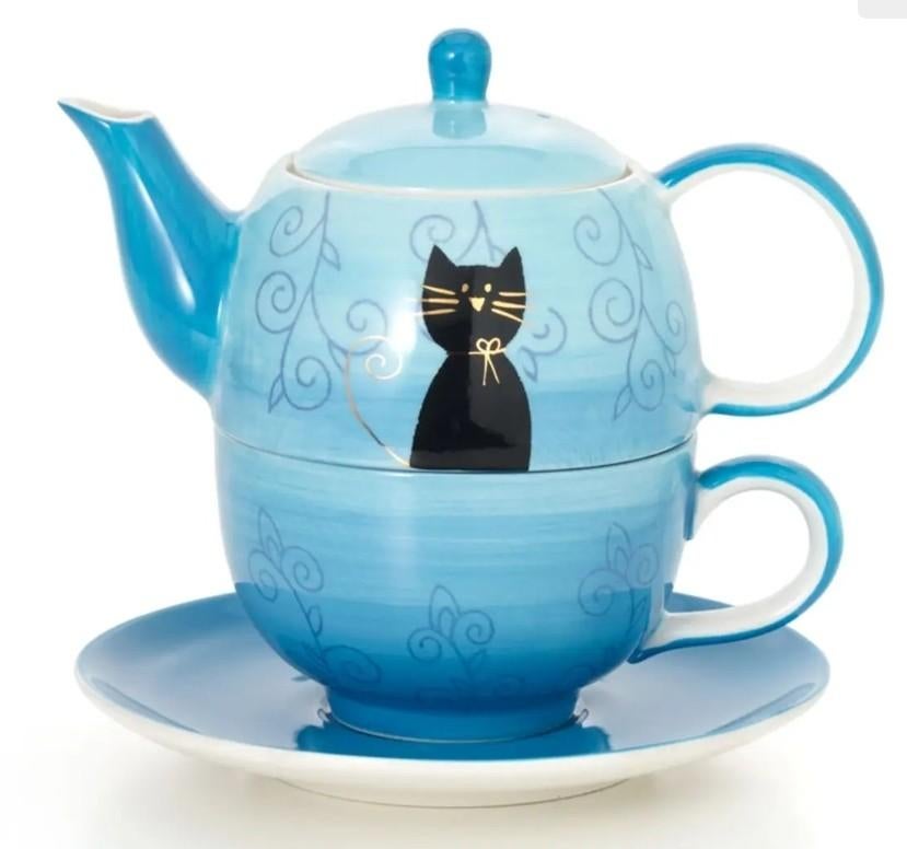 Cha Cult theepot met kop en schotel, Ophalen, Keramiek, Overige stijlen, Kop(pen) en/of Schotel(s)