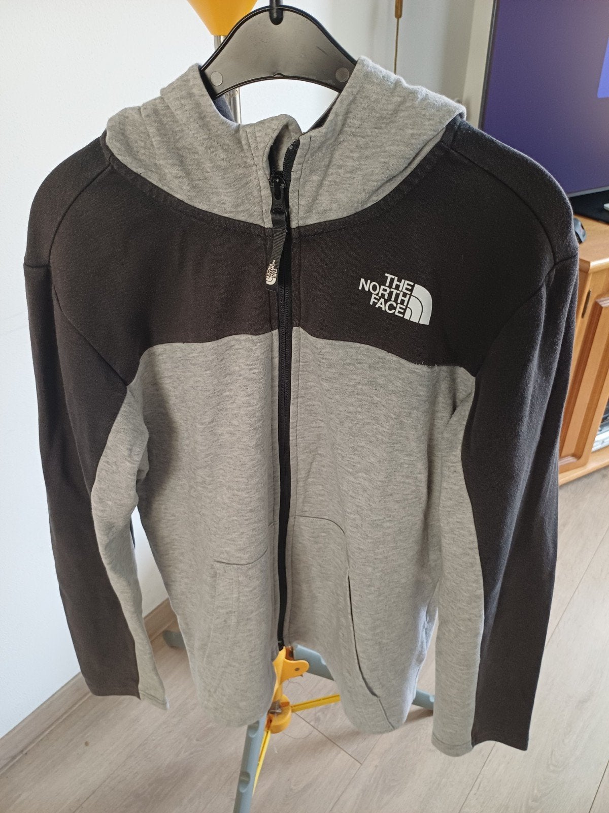 The North Face Hoodie - Grijs/Zwart - Maat L/G, Ophalen of Verzenden, Zo goed als nieuw, Jongen, Overige typen