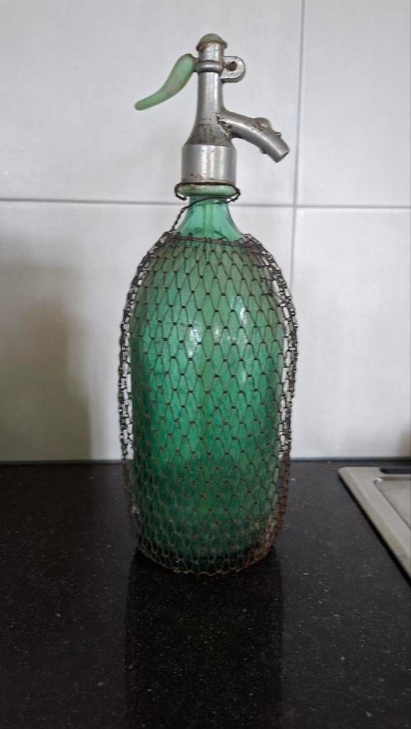 Brocante spuitfles 2 liter, Ophalen