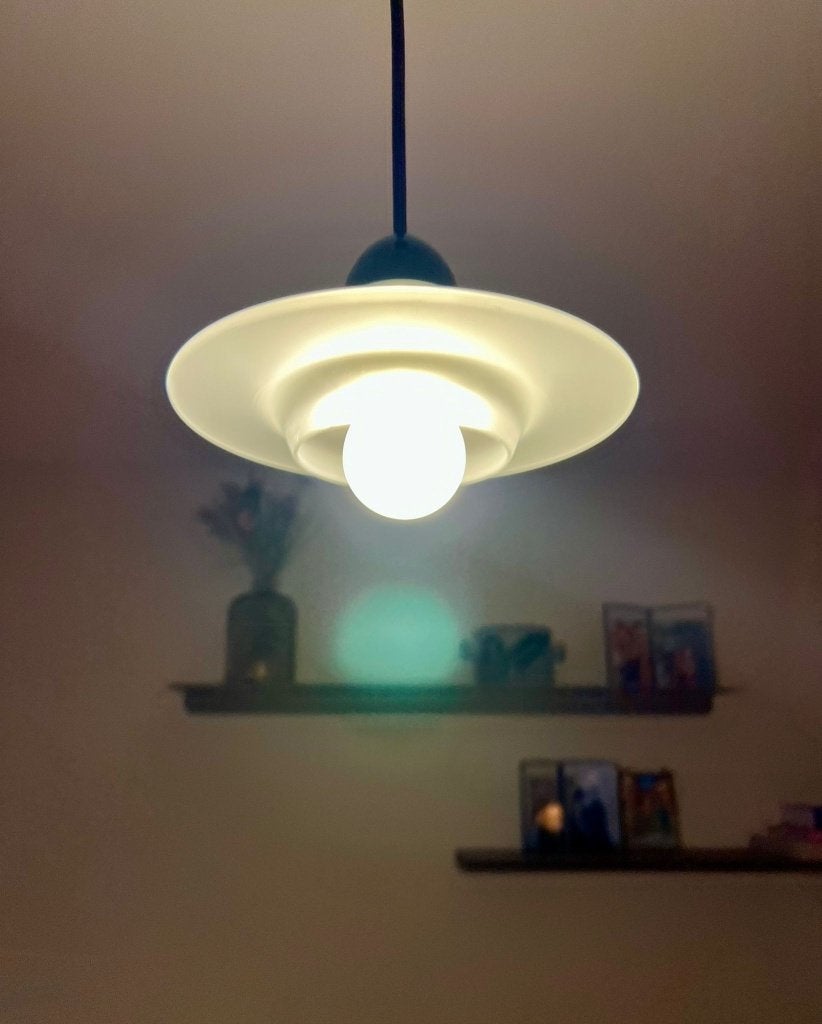 Zeldzame vintage Space Age UFO Hanglamp - Massive (België), E14 (klein), Ophalen of Verzenden, Vintage, mid century modern, space age, design