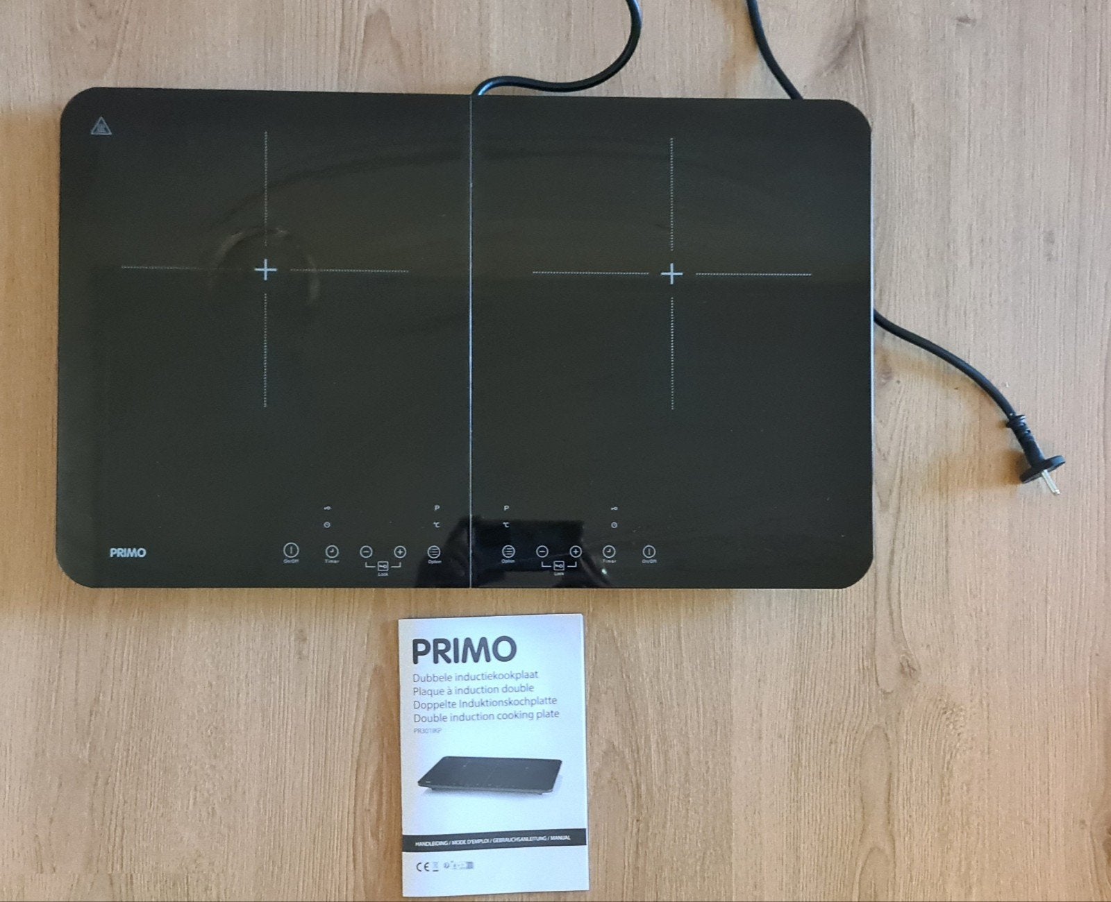 Primo PR301IKP Dubbele Inductiekookplaat 3500W, Witgoed en Apparatuur, Ophalen, 3 kookzones of minder, Zo goed als nieuw, Inductie