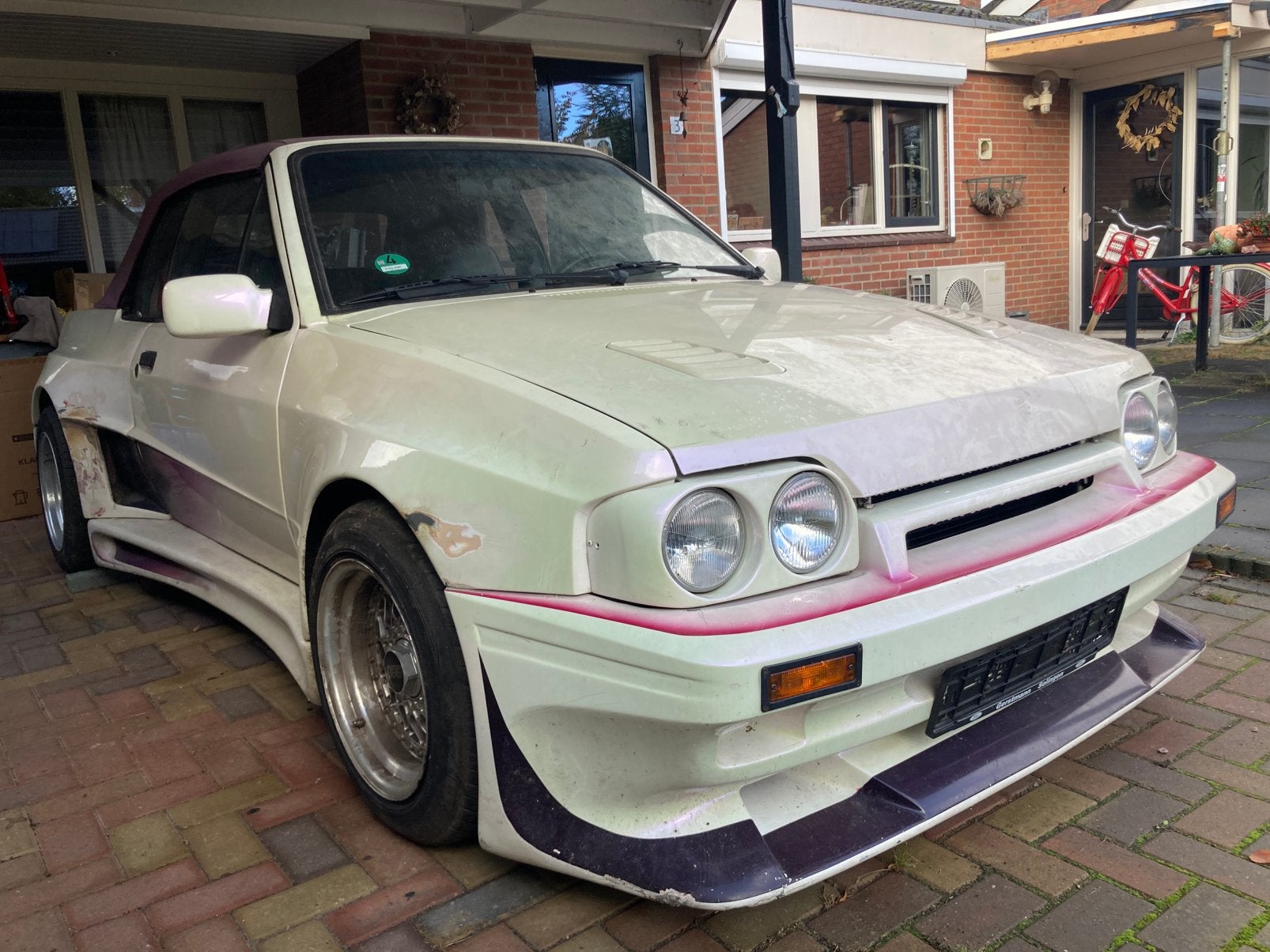 Ford Escort 1.6 Cabriolet | Rieger GTO breedbouw | BBS, Auto's, Escort, 4 cilinders, Cabriolet, Overige bekleding