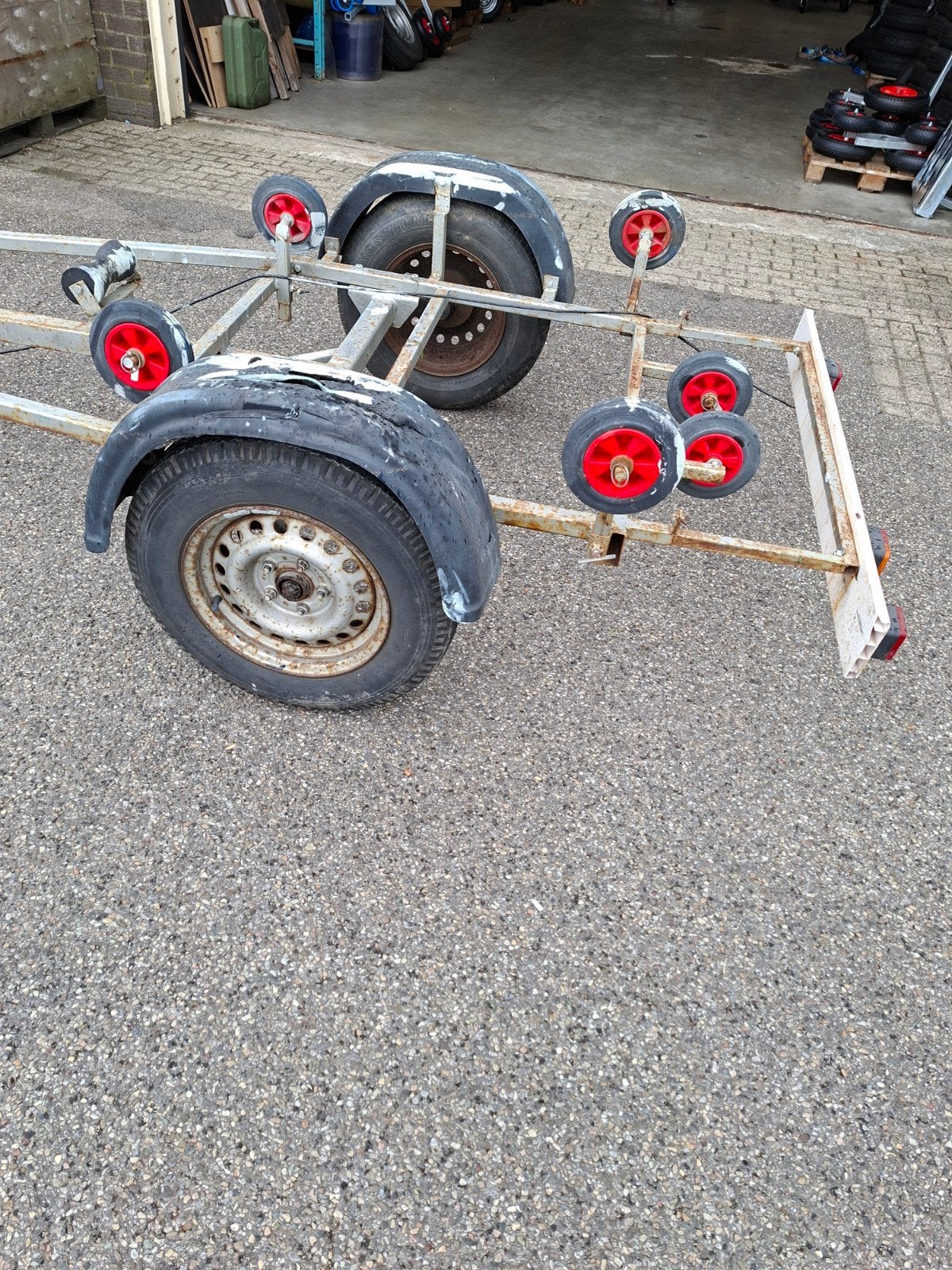 boottrailer stallingstrailer 750 kg trailer, Watersport en Boten, Boottrailers, Ophalen, Minder dan 1500 kg, Gebruikt, 6 tot 9 meter