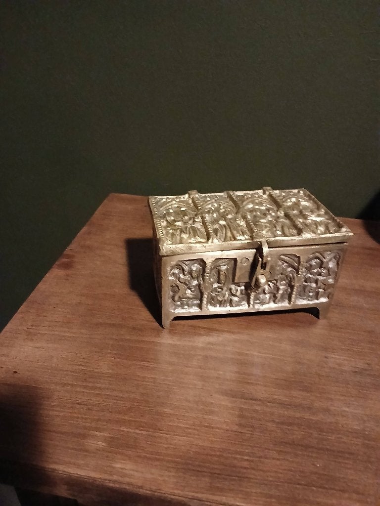 Gothic style juwelenbox met religieuze afbeeldingen, Ophalen of Verzenden