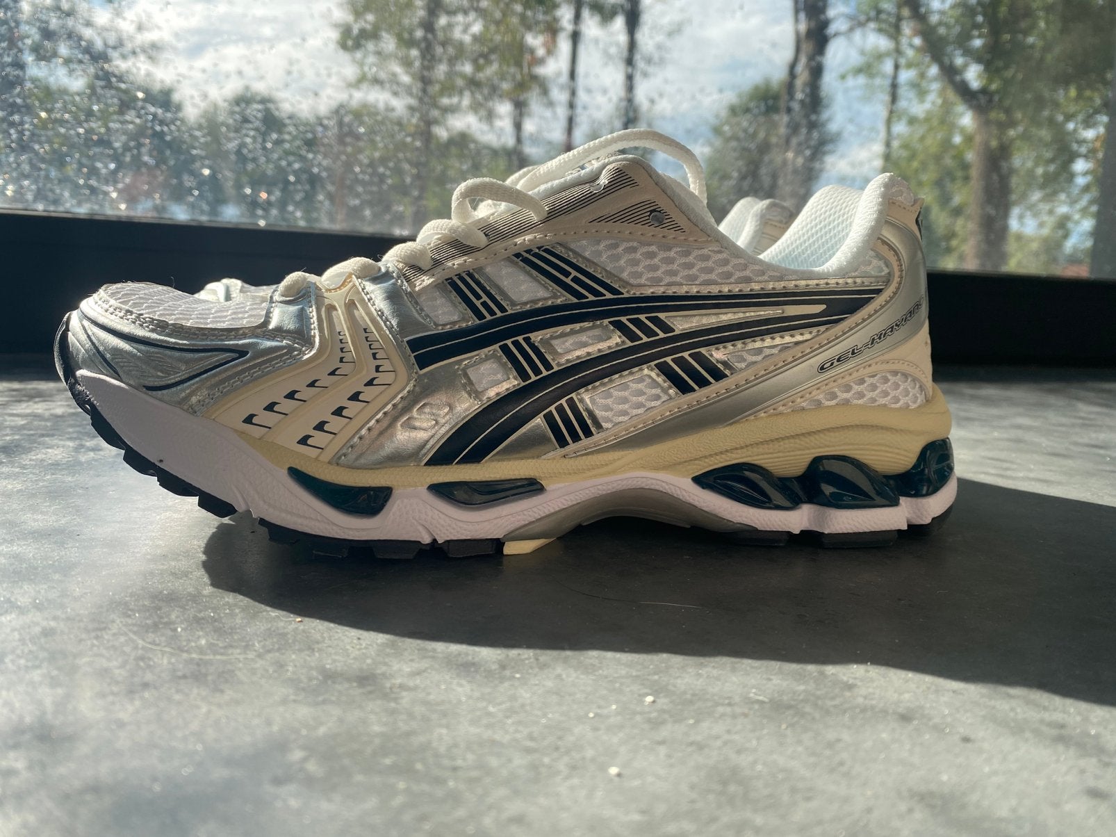 ASICS Gel-Kayano 14 White Midnight maat 39,5, Ophalen of Verzenden, Nieuw, Wit, Sneakers of Gympen