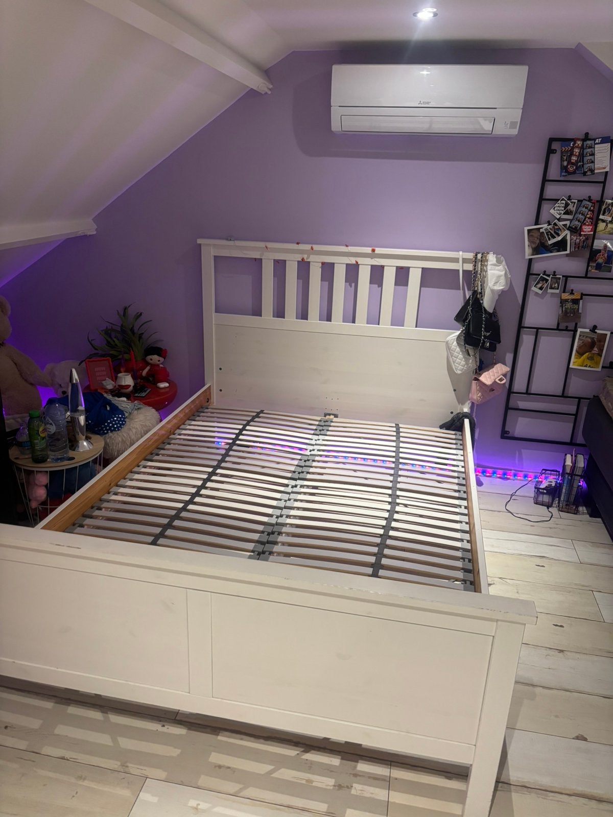 Ikea bed, Gebruikt, Tweepersoons, Bedbodem, 140 cm