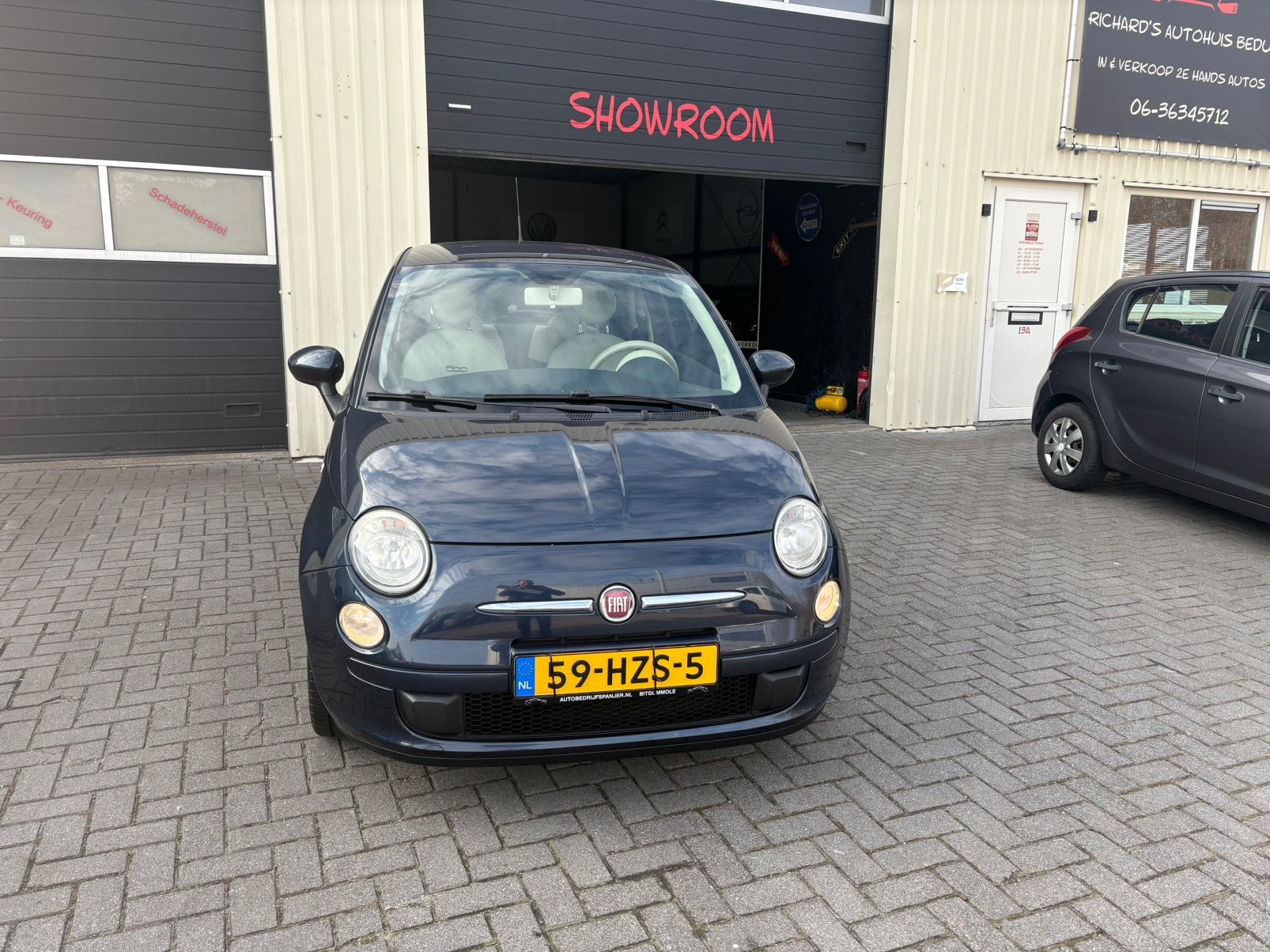 Fiat 500 1.2 Sport 2009 Blauw Airco, Euro 5, 4 cilinders, 840 kg, Leder en Stof