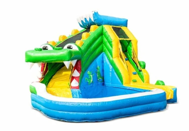 Splashy krokodil glijbaan springkussen te huur, Ophalen, Zo goed als nieuw, Overige