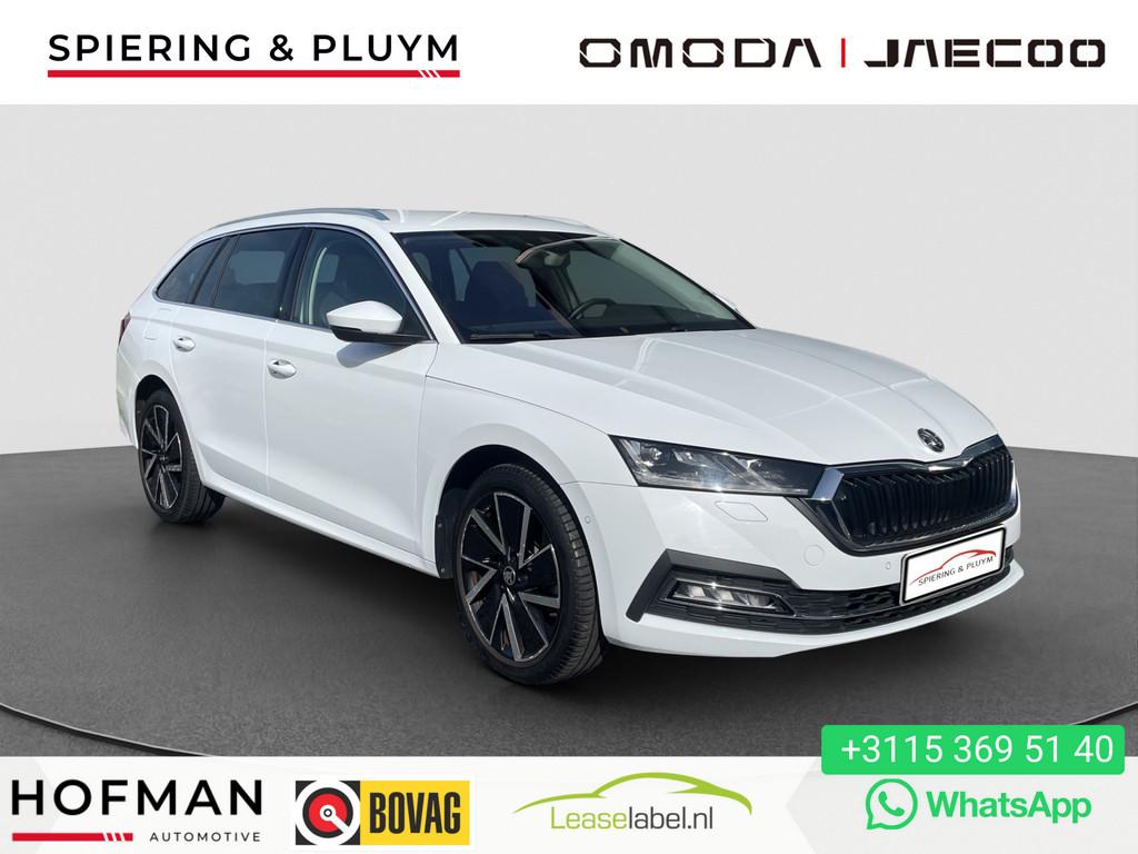 Skoda Octavia Combi 1.4 TSI iV PHEV Business Edition Dodeh.|, Gebruikt, Leder en Stof, Wit, Hybride Elektrisch/Benzine