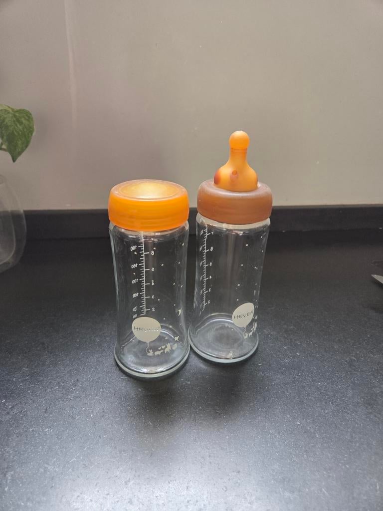 Hevea glazen baby flesjes met rubberen speen, Ophalen