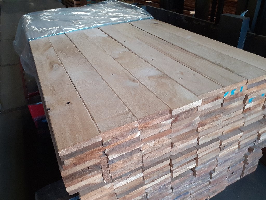 4 x partij eiken meubelhout latten/planken/G+G delen 20mm, Planken, Nieuw, Ophalen of Verzenden, Hardhout