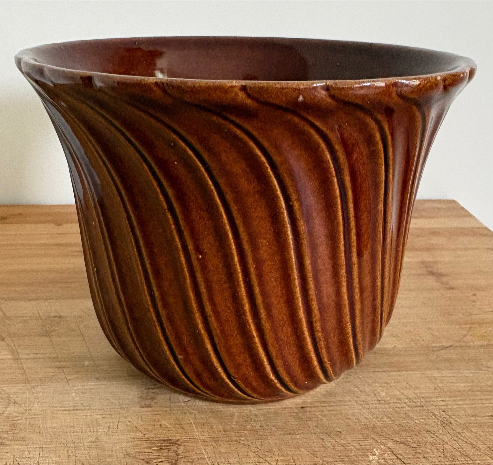 Vintage West Germany Bloempot Bruin Jaren 60/70 Mid Century, Ophalen