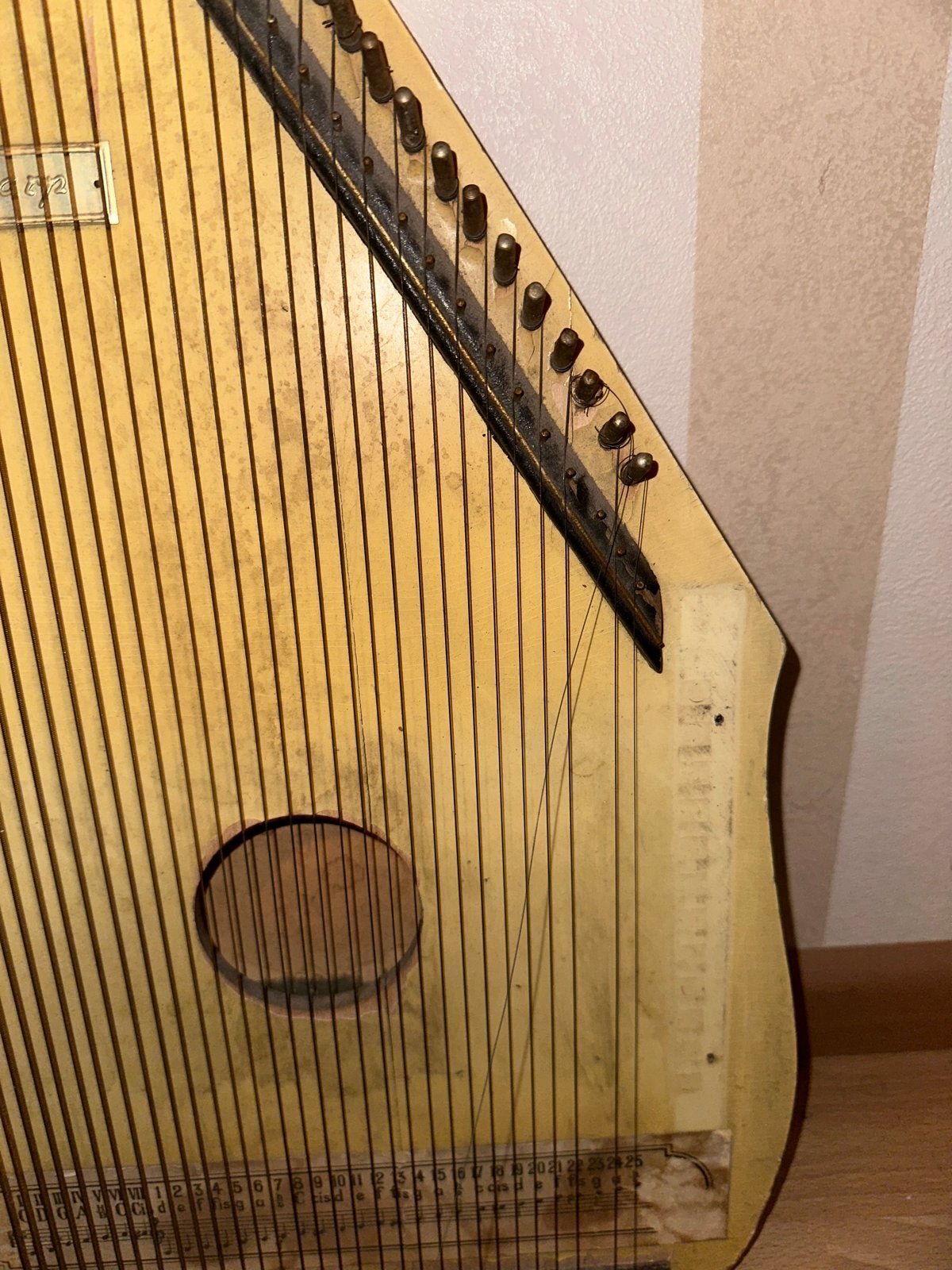 Vintage Citer Harp - Uniek Snaarinstrument, Muziek en Instrumenten, Ophalen, Gebruikt