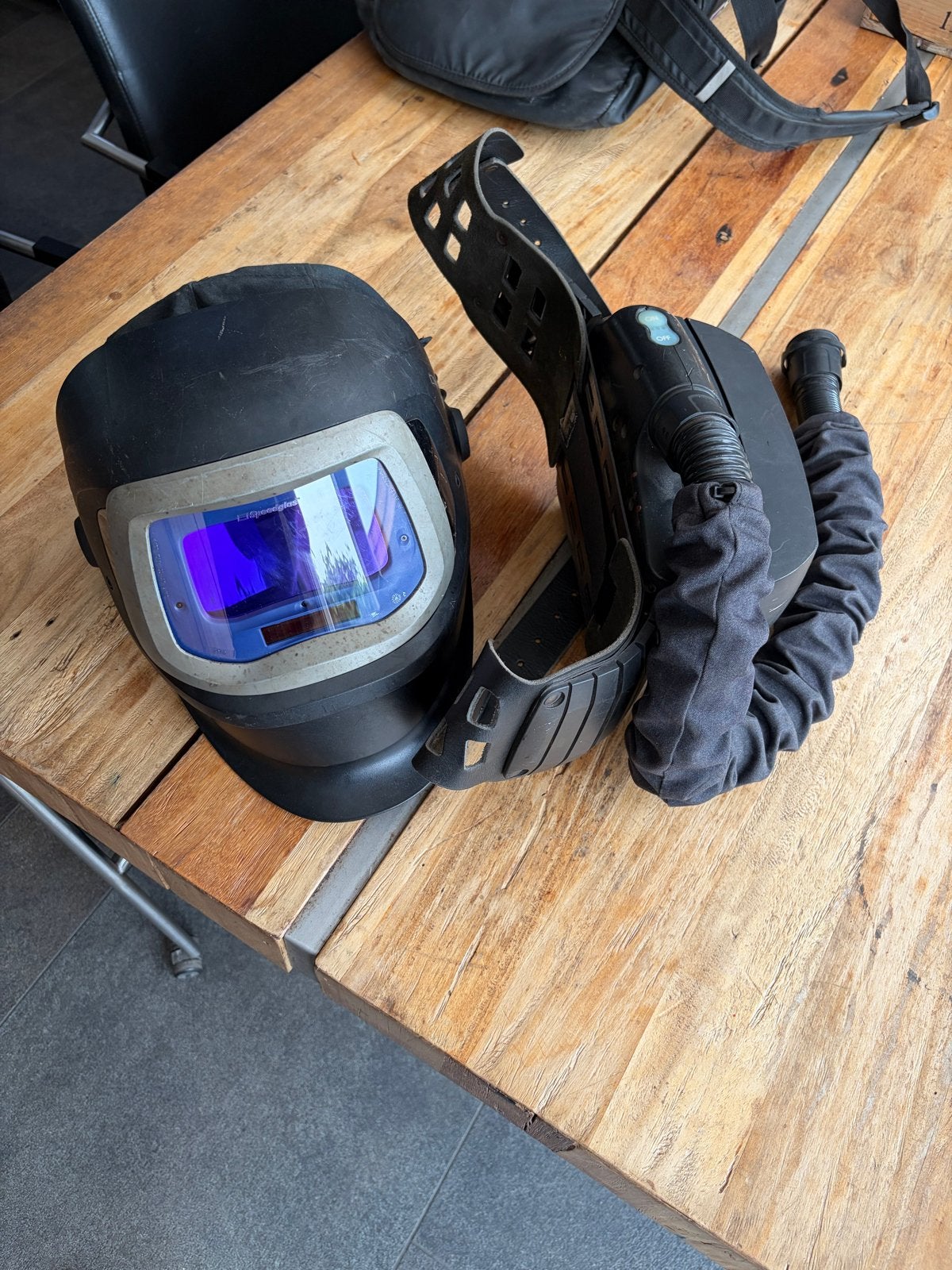 3M Speedglas Adflo lashelm, Lasfilter, Ophalen of Verzenden, Gebruikt