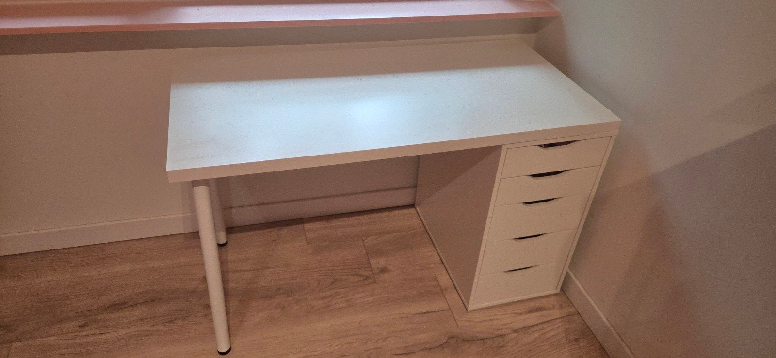 IKEA Alex bureau met lades, wit, Ophalen, Met lades, Gebruikt, Spaanplaat of MDF