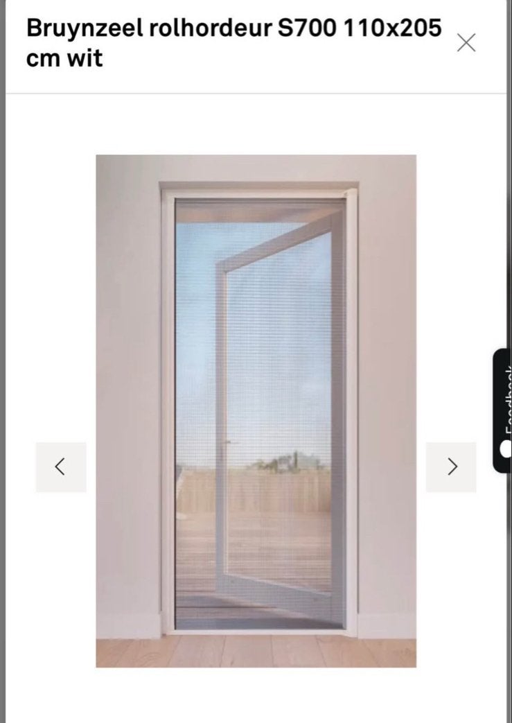 Nieuwe Bruynzeel Deurrolhor S700 - 205x110 cm (2 stuks), Doe-het-zelf en Verbouw, Kunststof, Hordeur, Nieuw, 200 tot 215 cm