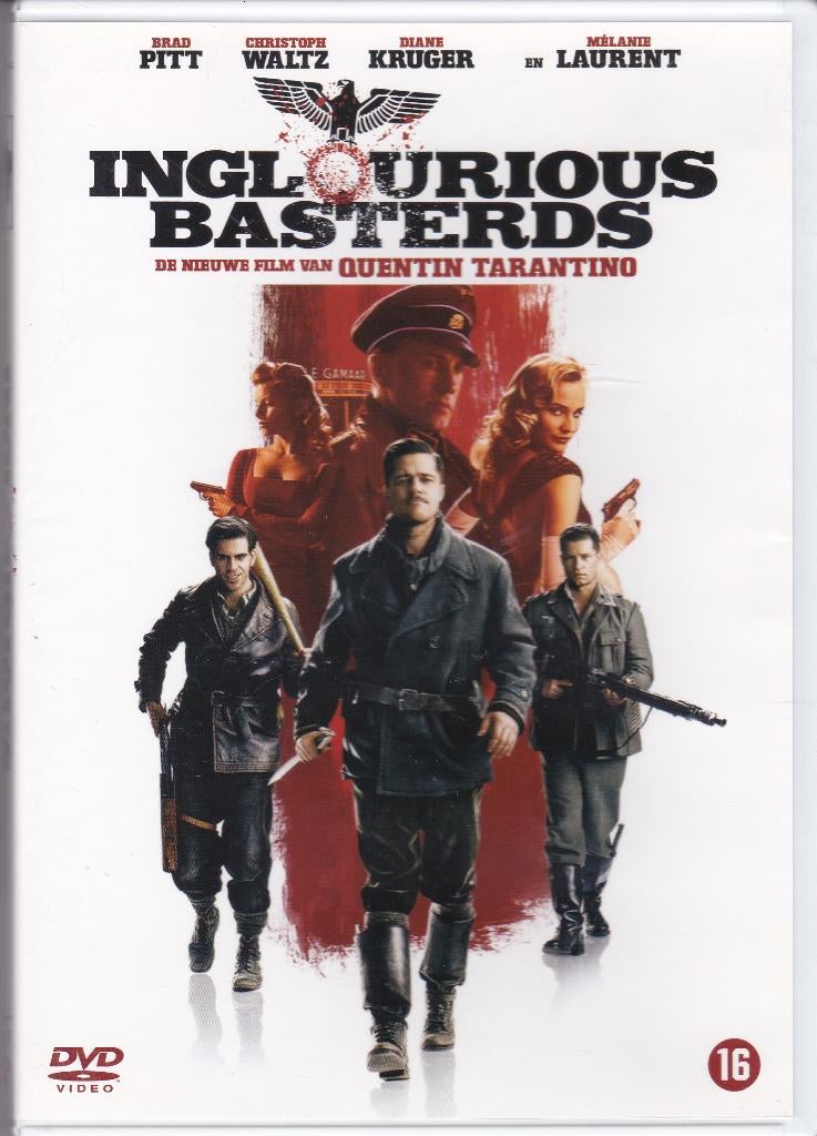 Inglourious basterds ֎ Brad Pitt, Christoph Waltz, Vanaf 16 jaar, Ophalen of Verzenden, Gebruikt, Oorlog