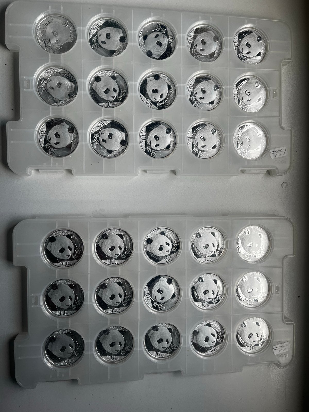 30x 1oz Chinese Zilveren Panda Munten - Set, Ophalen of Verzenden, Oost-Azië, Setje, Zilver