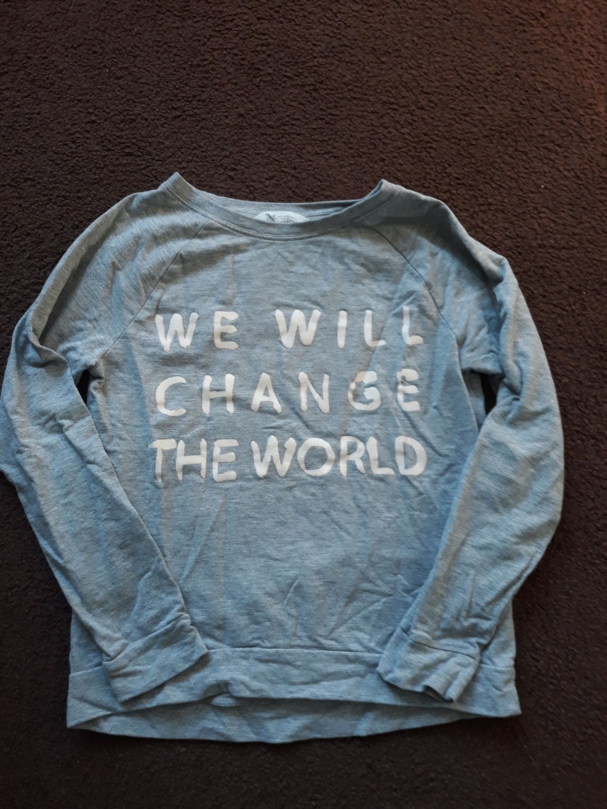 Grijze trui met tekst maat 134/140, Kinderen en Baby's, Kinderkleding | Maat 134, Gebruikt, Meisje, Trui of Vest, H&M