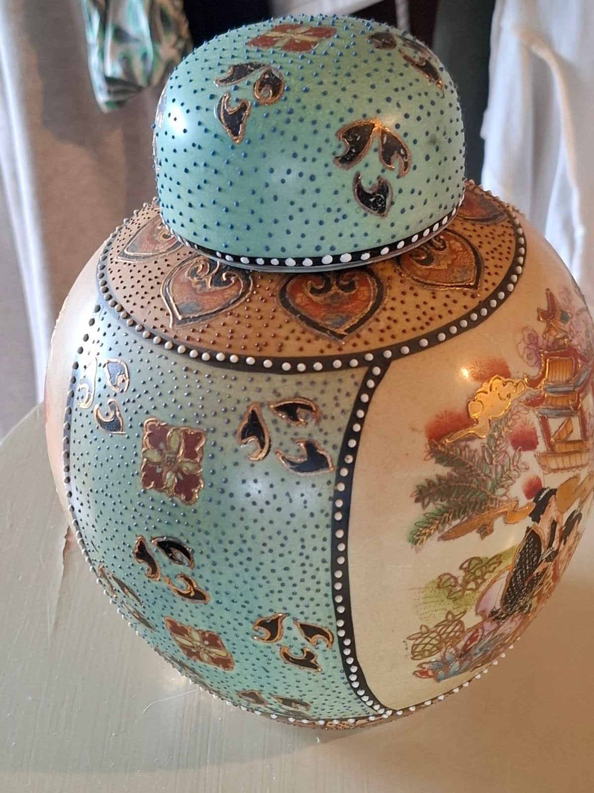 Prachtige Satsuma gemberpot met deksel, Ophalen of Verzenden